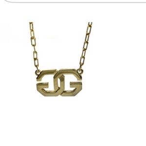 Givenchy GG Logo Gold Plated Choker Necklace 14” Vintage Authentic